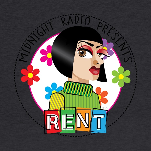 Hedwig's Midnight Radio Presents: RENT - Podcast Logo w/ Black Text (by Raziel) by Sleepy Charlie Media Merch